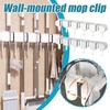Держатель для швабры и веника с крючками, настенный, для хранения веников, многофункциональный органайзер, держатель, кухни, самоклеящийся, сверление X1P3