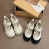 Французские уродливо-милые лоферы Мэри Джейн женские 2025 новая осень маленький аромат с юбкой удобная обувь-облачко