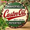 Винтажная ретро металлическая жестяная вывеска Wakefield Castor Oil Декор стены в стиле farmhouse