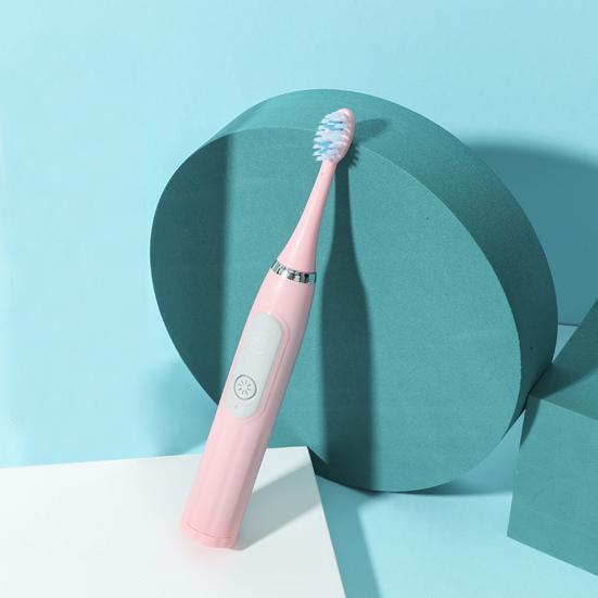 Electric Toothbrush Handheld Soft Bristle Waterproof Sonic Whitening Cleaning Toothbrush for Adults