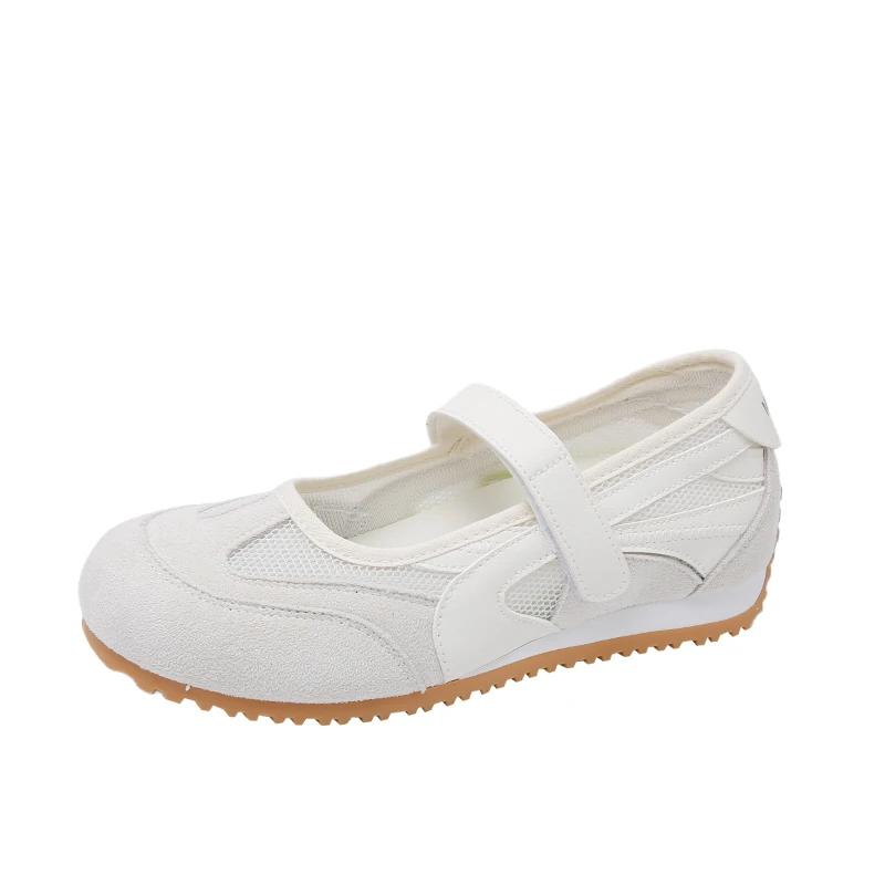 Мода 2025 Лето Женские Вулканизированные Туфли Мэри Джейн Балетки Повседневные Уличные Кроссовки для Ходьбы Удобная Легкая Резиновая Подошва Женские Туфли
