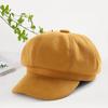 Однотонные повседневные шляпы и кепки Регулируемая замшевая кепка пекаря Береты Кепка газетчика Берет
