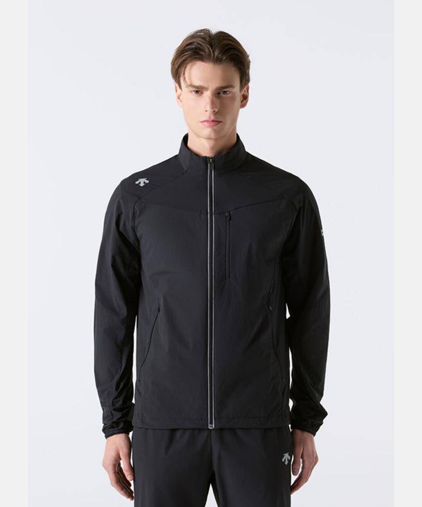 Descente Спортивная куртка на молнии из эластичной ткани для бега Черный Sr221Rwt41