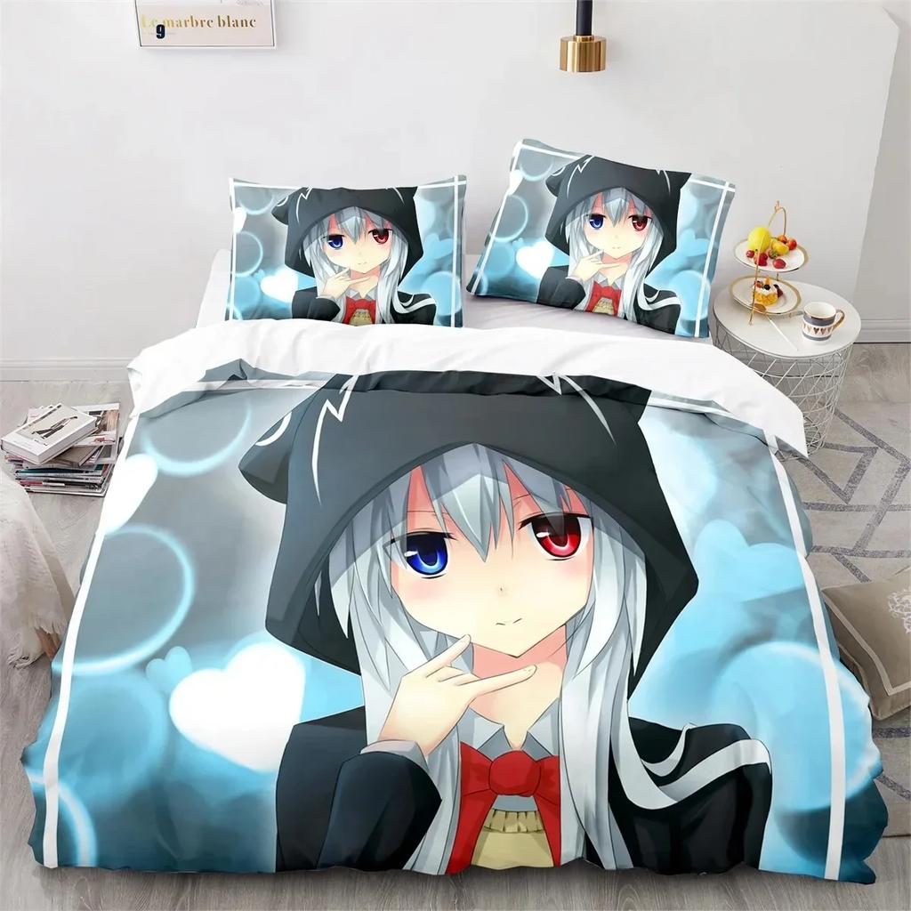 3D Printed Anime Gacha Life Duvet Cover Set With Pillow Covers Polyester Teens Kids Bedding Set Full Queen King Size Bed Linen