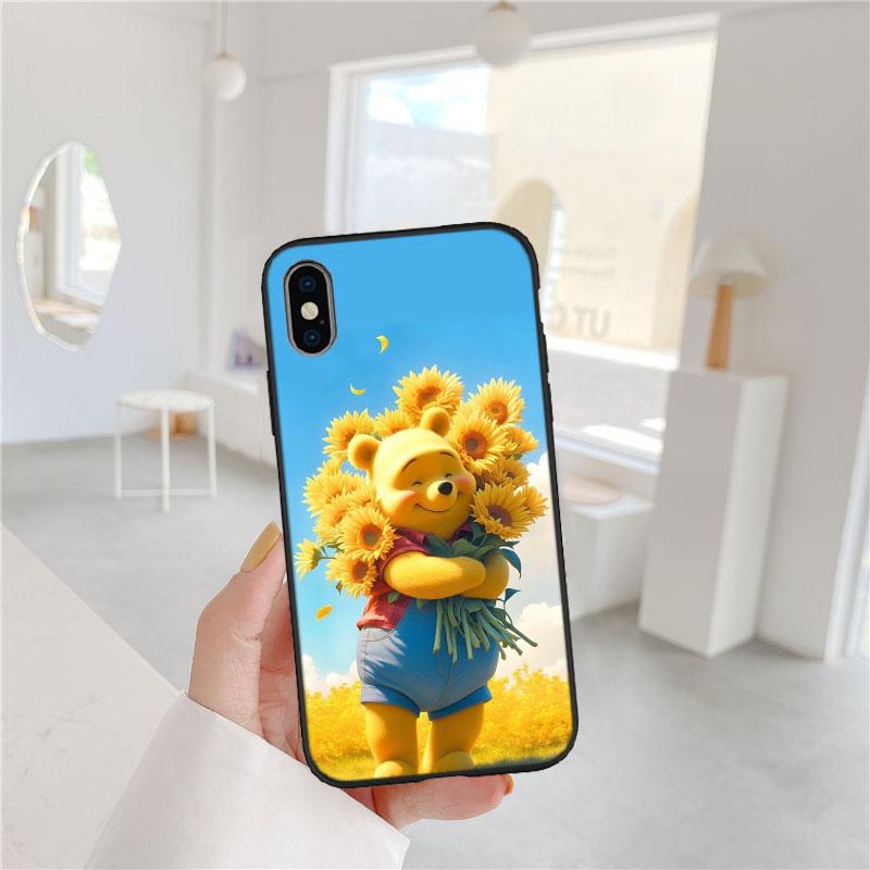 CJ104 Winnie the Pooh Soft Shell Phone Case for iPhone SE X XS XR 11 16E 17 Pro Max Air 8 7 6 6s Plus