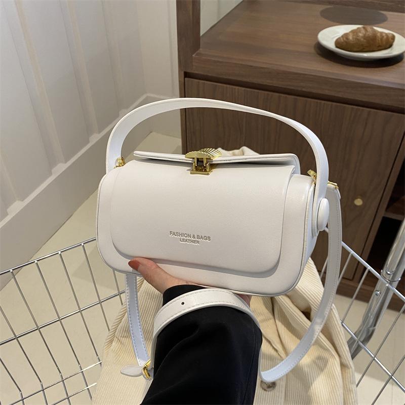 Дизайнерская шикарная сумка-коробка из искусственной кожи с пряжкой-замком, новые женские легкие роскошные сумки через плечо с буквенным принтом, повседневная ручная сумка через подмышку