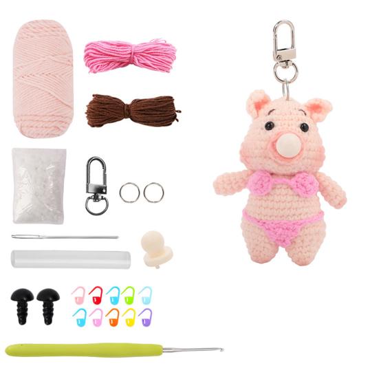 Набор для начинающих по вязанию крючком. Кукла для вязания крючком своими руками с пряжей Bubble Yarn. Крючок и игла.