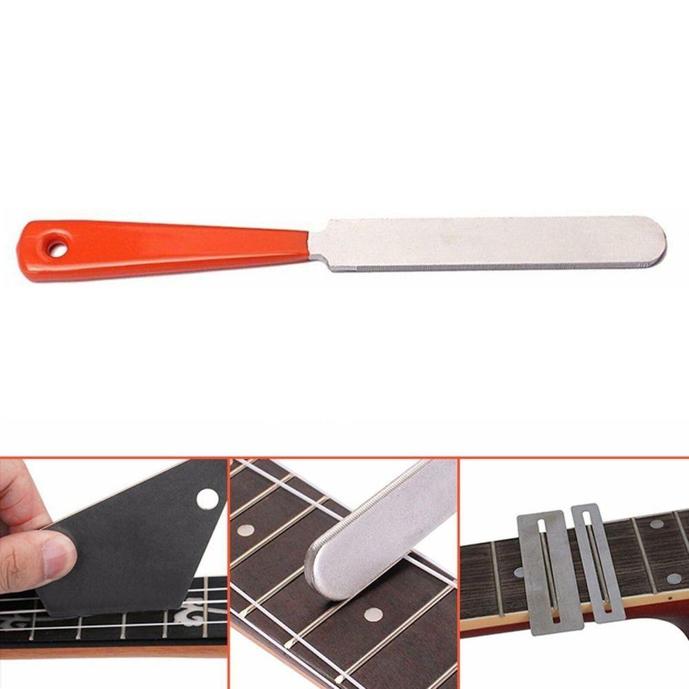 Двойной кромочный напильник для ладов гитары 18,5 см полировальный инструмент для баса напильник для электрогитары для ремонта