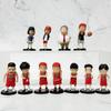 8 Pcs/Set Slam Dunk Series Anime Figures 6.5-7.5cm Sakuragi Hanamichi Rukawa Kaede Q Version Standing Posture Model Ornaments