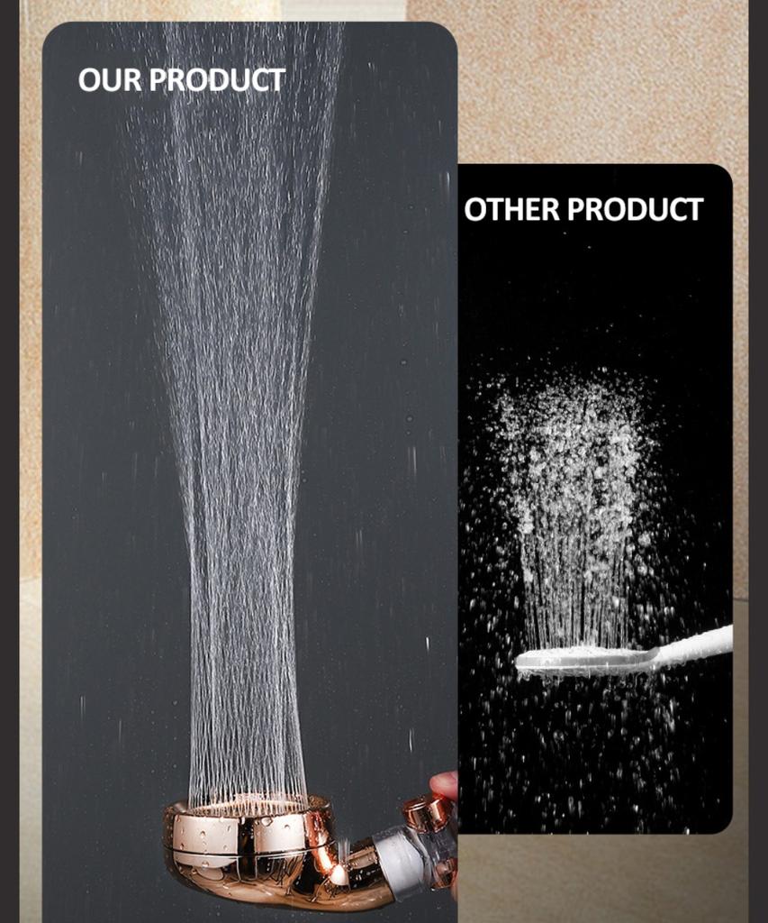 Роскошная насадка для душа с турбонаддувом, 3 режима, регулируемый фильтрующий дождевой душ высокого давления для домашней ванной комнаты