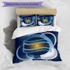 Argentina Football Printed Bedding 3 Piece Set Cozy Breathable Bed Cover Set as Housewarming Holiday Gift