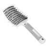 Ergonomic Handle Vented Styling Brush Soft Bristle Anti Frizz Hair Comb  For Thick Fine Hair