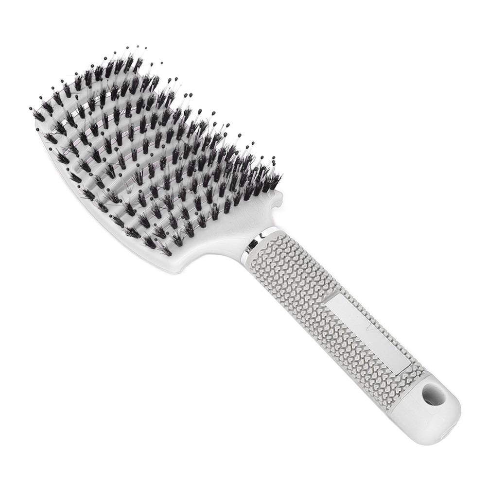 Ergonomic Handle Vented Styling Brush Soft Bristle Anti Frizz Hair Comb For Thick Fine Hair