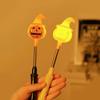 Halloween Pumpkin Glow Wand Flashing Toy Pumpkin Stick Ghost Flashing Wand Shake Toy Christmas Birthday Festive Atmosphere Enhancer