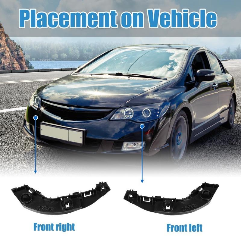 2Pcs Right+Left Car Front Bumper Bracket For Honda Civic 2006 2007 2008 2009 2010 2011 71198-SNA-A02 71193-SNA-A02