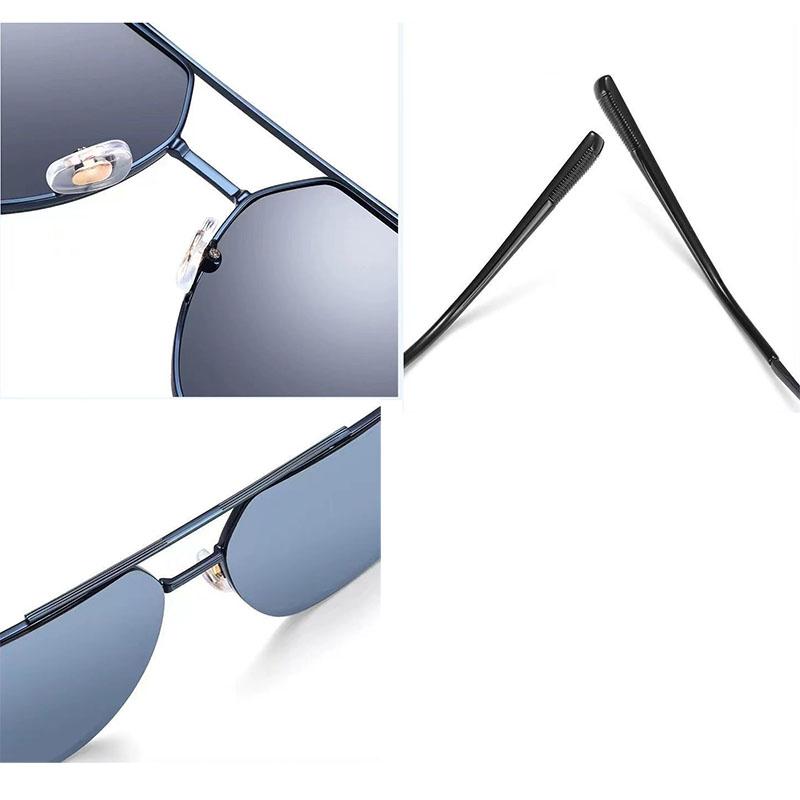 Non-polarized Fashion Leisure Sunglasses for Men and Women Classic Metal Frame Polygon Driving Sunglasses