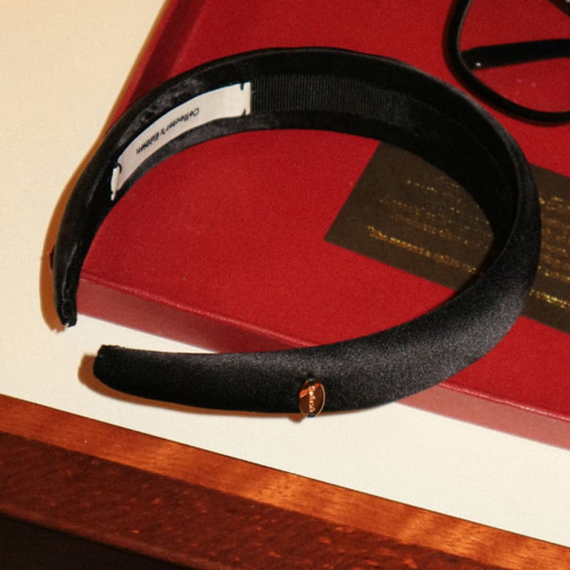 Хаккеш Шелковая повязка на голову_Черная