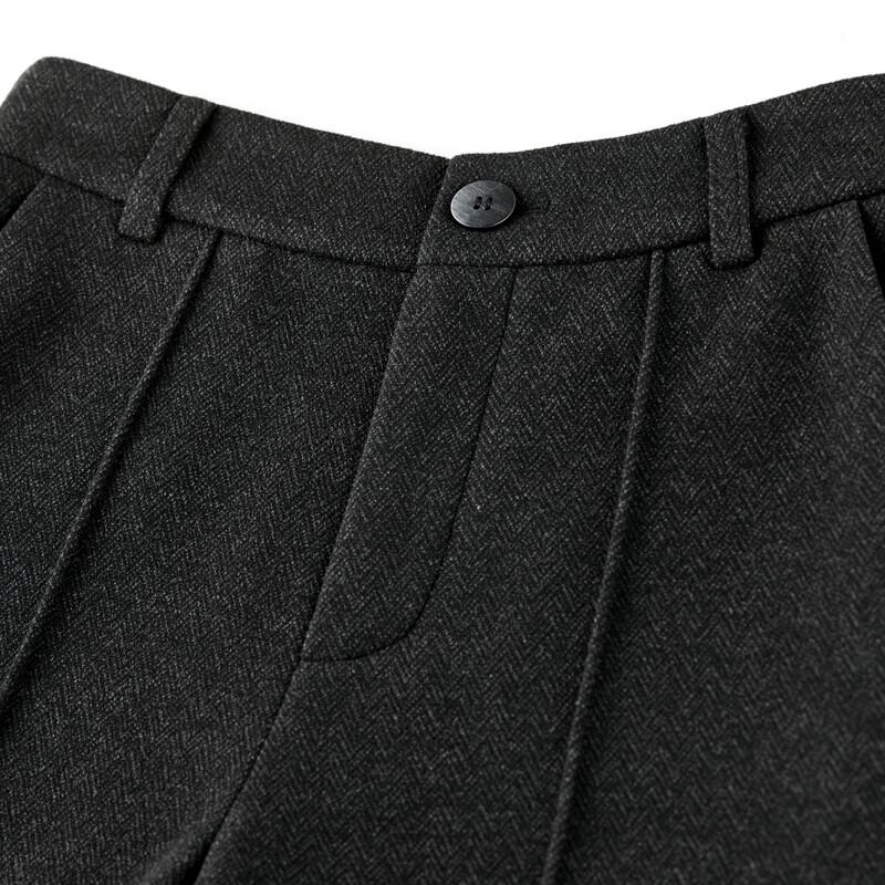 Женские клешеные брюки из смесовой шерсти с флисовой подкладкой для commutes