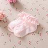 0 To 6 Yrs Cotton Eyelet Flower Socks Toddler Baby Child Girls Ruffle Lace Ankle Cotton Dress Socks Princess Summer