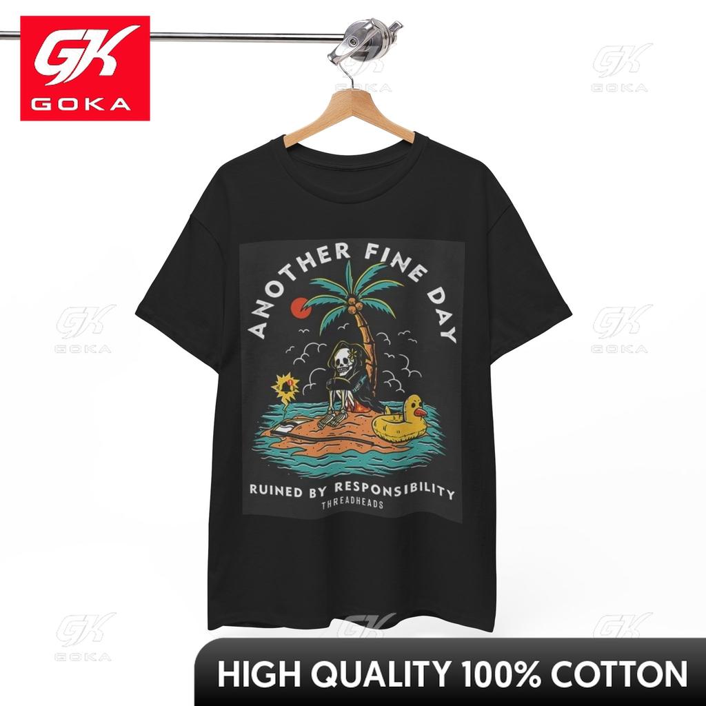 Another Fine Day Graphic T Shirt Vintage Unisex Heavy Cotton LooseFit Refined Cozy Cool Tee Whimsical Gift Handdrawn TShirt