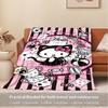 1pc Hello Kitty, SanrioDigital Print Fleece Blanket - Contemporary Style, Suitable for All Seasons, Perfect for Home, Travel, or Camping - M