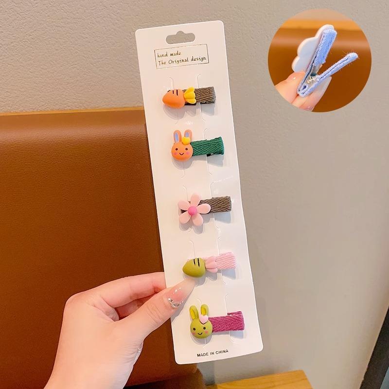 5Pcs Colorful Flower Hairpins For Girls Headwear Sweet Hair Clips Barrettes Kids Fashion Hair Accessories