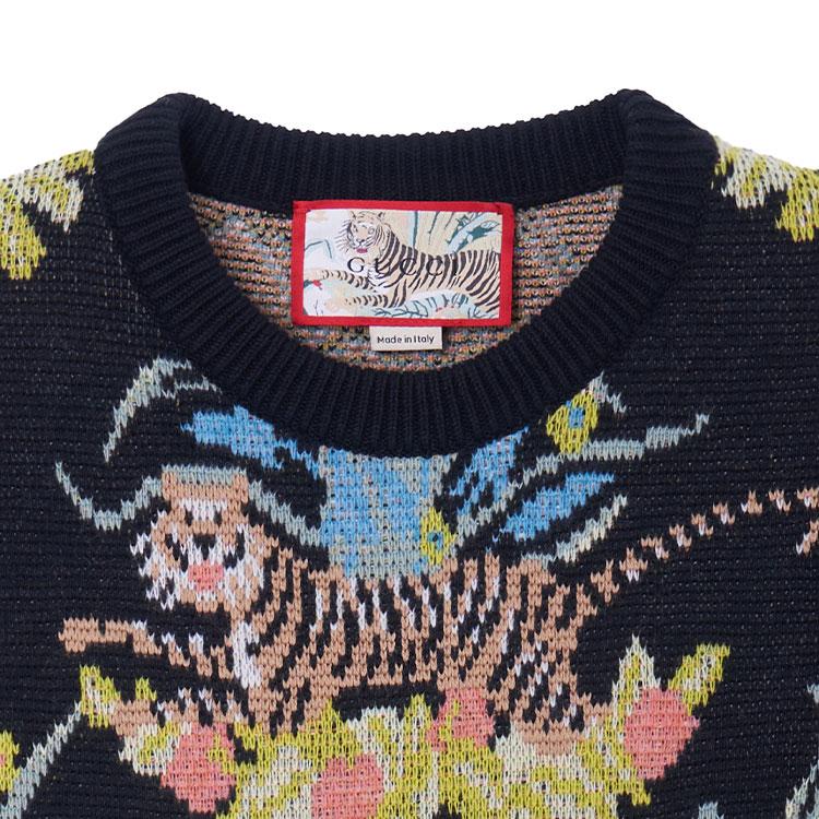 Gucci Свитеры Мужские Черный Круглый вырез Умеренный Другое 686072-XKB8R-1152