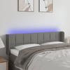 VidaXL LED Headboard Bedroom Furniture Double Bed Accessory Head of Bed Frame Interior Dark Grey 3123235