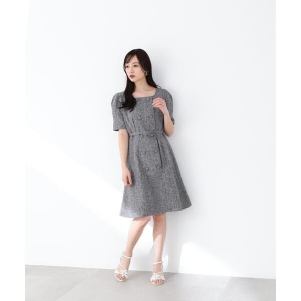 Женское мини-платье Jill by Jill Stuart из экрю твида двубортное