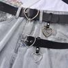 No Punching Hollow Love Belt Women'S Summer Black Simple With Jeans Decorative Belt Belt