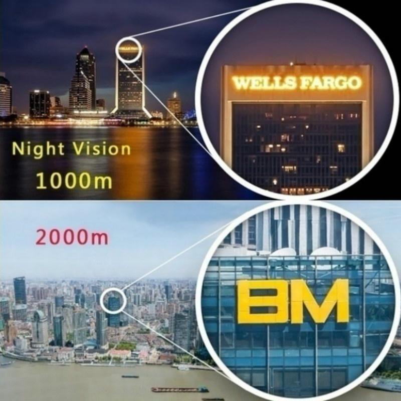 Hd портативный 50x50 56 м/1000 м профессиональный бинокль военный военный телескоп ночного видения и разведки координатный компас бинокль