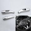 3pcs Car Styling Chrome Wiper Shift Lever Cruise Covers Frame Stickers Kit Trim For Mercedes Benzs CLA C E S Class W205 W213
