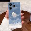 Чехол для Tecno Spark 10 Pro KI7 Силиконовый Эстетичный Милый Кот Задняя Крышка для Tecno Spark 10 Pro Прозрачный Мягкий Чехол для Телефона