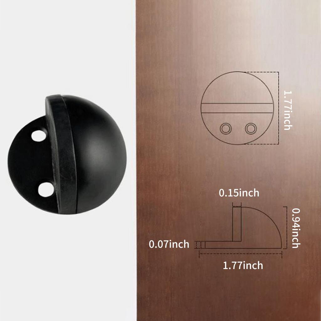 Дверной стопор Полукупольный напольный монтаж Сверление и самоклеящийся дверной стопор для защиты стен Стена