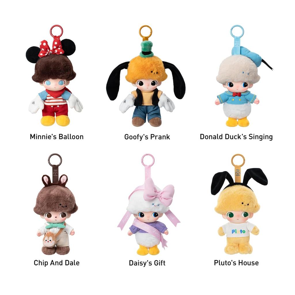 POP MART DIMOO WORLD × DISNEY Series плюшевый брелок [1 шт.] Pop Mart Gachapon Blind Box Фигурка Пластиковая модель Премиум Игрушка ПВХ Мягкий винил Оригинал
