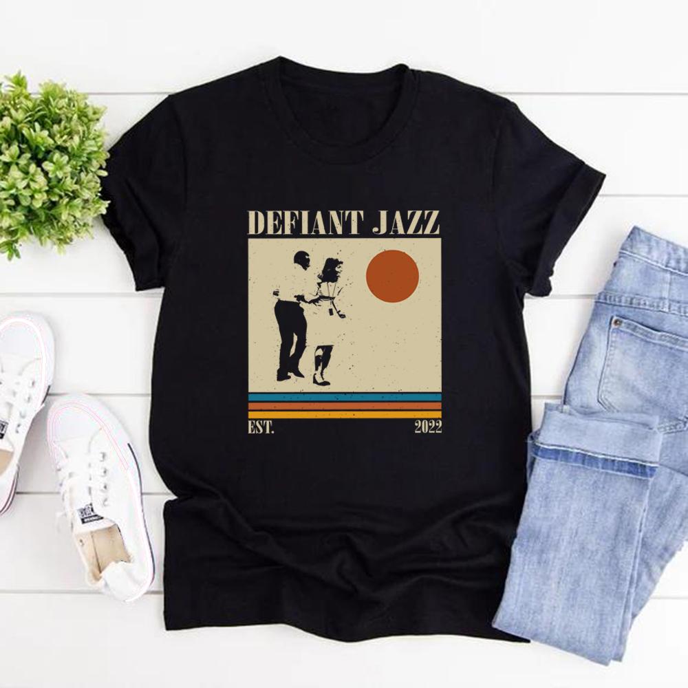 Футболка Defiant Jazz Футболка Severance TV Show Винтажная футболка 90-х Футболки унисекс с коротким рукавом Ретро футболки Уютный подарок для фанатов научной фантастики