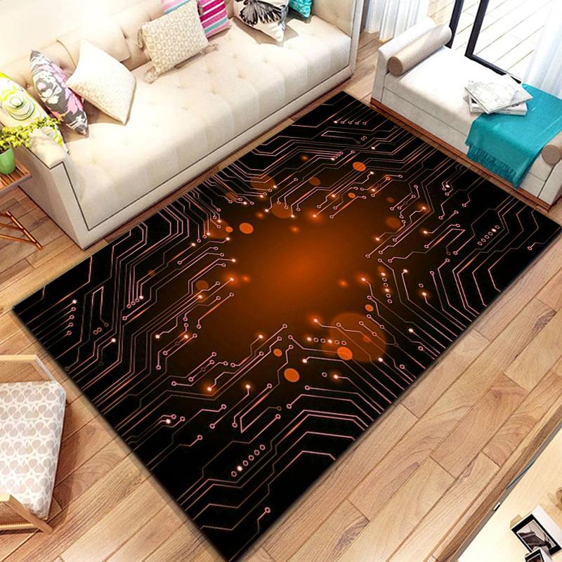 3D Плата Чипа Печатная Плата Ковер Мягкий Ковер для Гостиной Спальни Дивана Игровой Комнаты Декор Современный Напольный Коврик