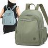 Lightweight Nylon Backpack Women's Large Capacity Solid Color Backpack Student Schoolbag