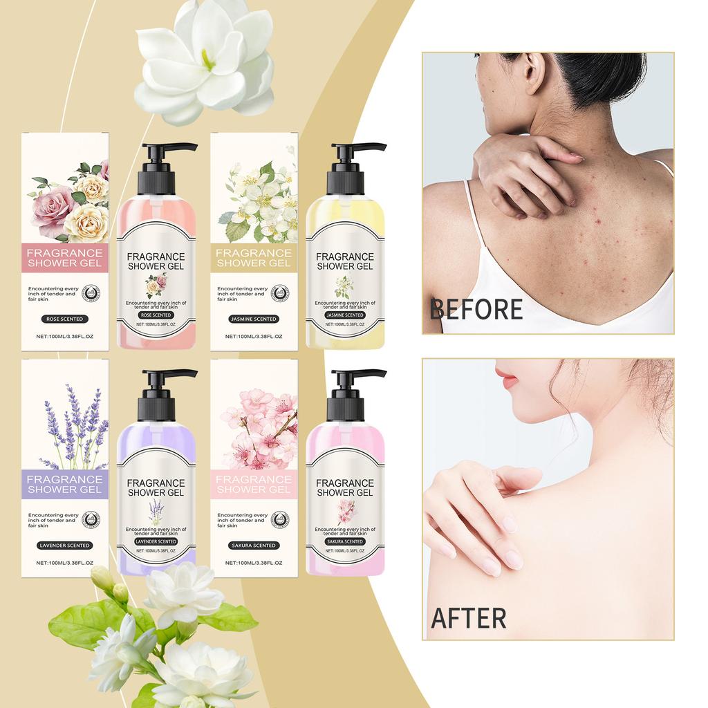 Shower Gel Gentle Moisturizing Soothing Skin Lasting Oil Control Deep Cleansing,100ML