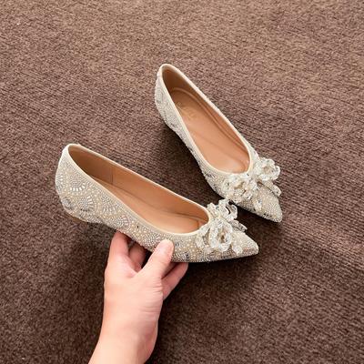 A33-9 Удобные свадебные туфли-бабочки: Французский стиль для невест, подружек невесты и на каждый день