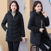 Down Cotton-padded Clothes Women's Medium and Long Winter Fashion Cotton-padded Clothes Slim and Thin Thickened Large-size Cotton-padded Jacket