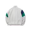 Li Ning Color Block Stand воротник свободная повседневная спортивная куртка унисекс куртка Off-White зеленый AJDQ034-2