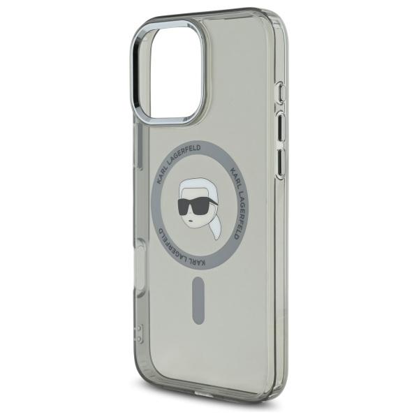 Karl Lagerfeld Klhmp16Xhlskik Iphone16 Pro Max 6.9 Czarny/Black Hardcase Iml Metal Karl Head Magsafe