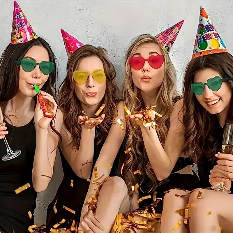 Защитные очки 15 шт. Солнцезащитные очки без оправы в форме сердца Женские милые кошачий глаз Конфетного цвета Цельные очки Солнцезащитные очки Вечеринка UV400