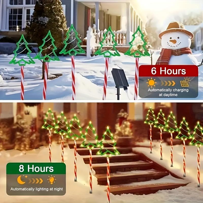 Рождественская елка, газон, напольные светильники, рождественская атмосфера, подключаемый садовый, газонный, дворовый, тротуарный декор, рождественские уличные украшения, подарки