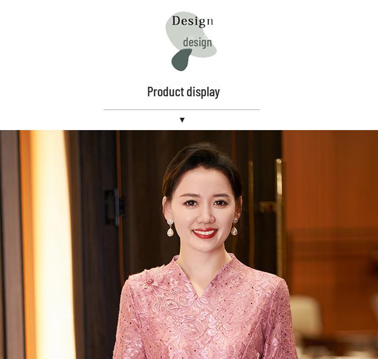 Элегантный свекровь-ципао - свадебное банкетное платье 2025 года, размер плюс, элитный стиль для весны