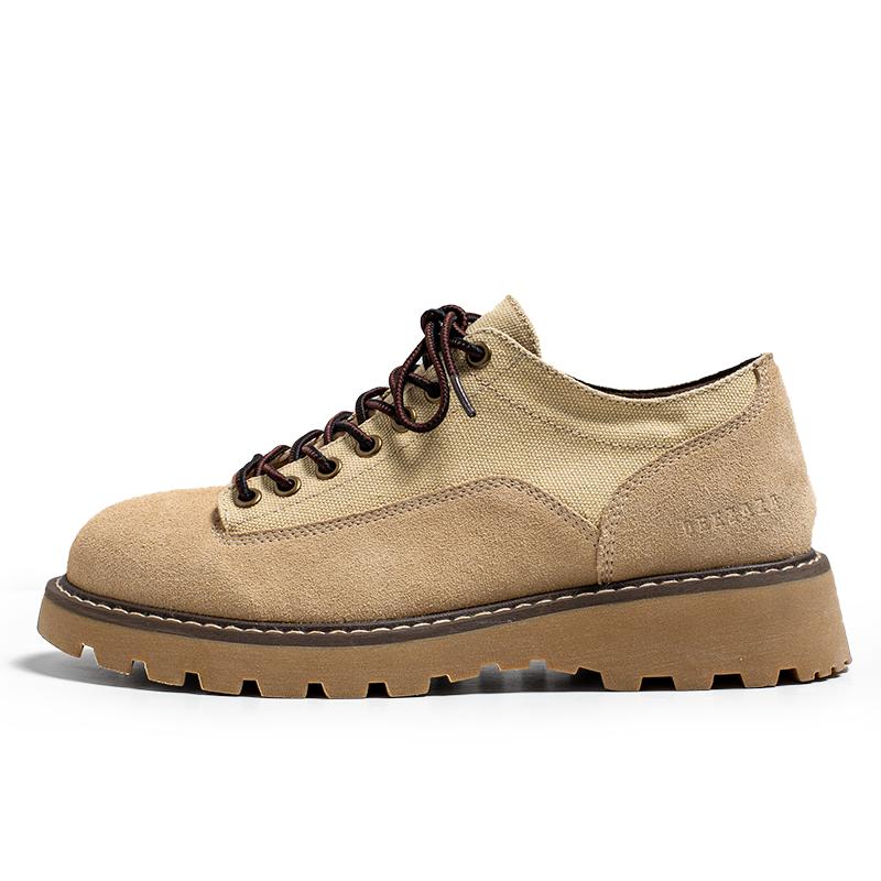 2024 Итальянский Бренд Модные Новые Мужские Рабочие Ботинки Ретро Желтые На Толстой Подошве На Шнуровке Мужские Оксфорды Обувь для Пешего Туризма