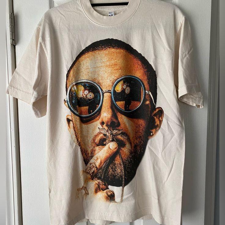 Графическая футболка Mac Miller Ретро-стиль Белая Унисекс Футболка Vtg S5XL WA0036 Унисекс Футболка
