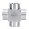 Тройник из нержавеющей стали 304, 4-ходовой, G38, внутренняя резьба, соединительный адаптер для труб, 4-ходовой, G38