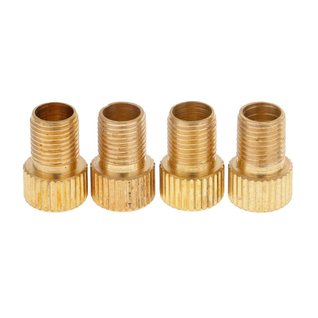 Brand Brass Valve Adapter Cap Pump Connector 4 Pieces for Bicycles and Motorcycles AS [No Product]